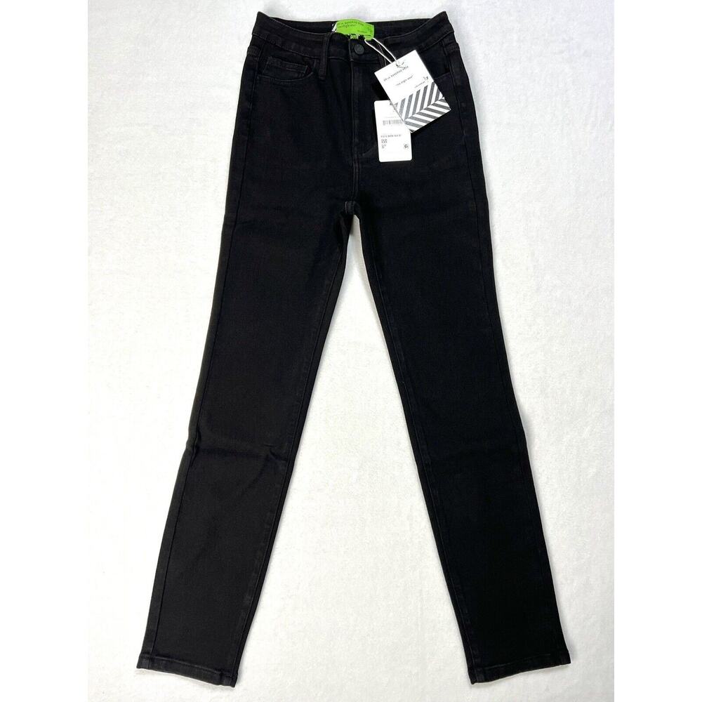 Free People SR vs Sandrine Rose"The Virgin Label" black skinny jeans Size 26 NWT